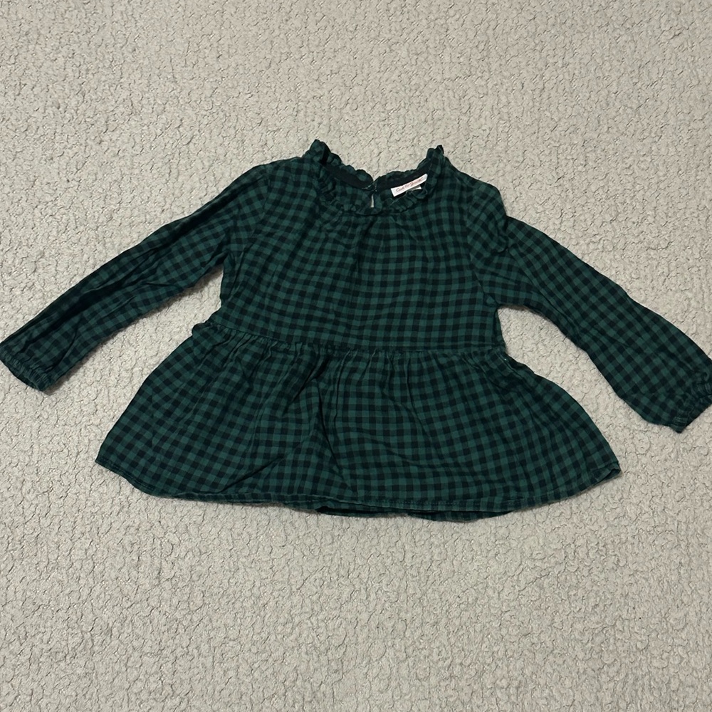 Cat & Jack Green Plaid Kids Dress
